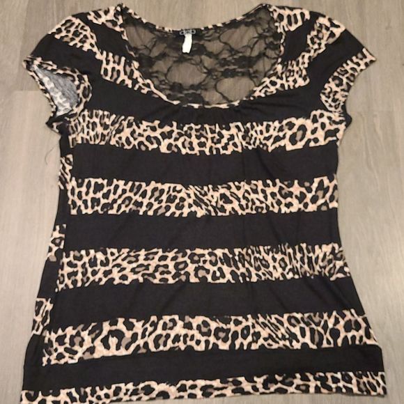 Deb Tops - 🛍️5/$30 Deb Cheetah Print Shirt Large